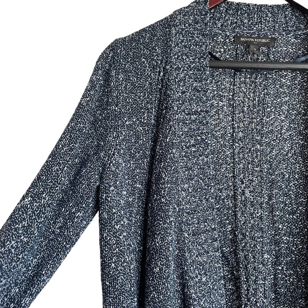 Banana Republic Women Cardigan Sweater S Blue Open Front Casual Minimalistic - Picture 6 of 11